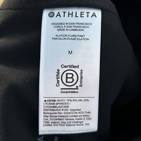 Athleta Elation Flare Pant Legging Black Medium - Picture 4 of 7